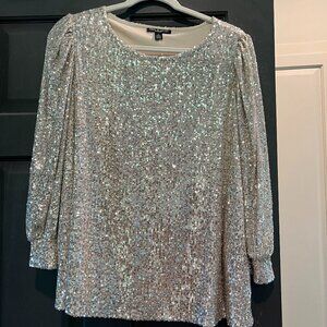 Champagne Glitter Top